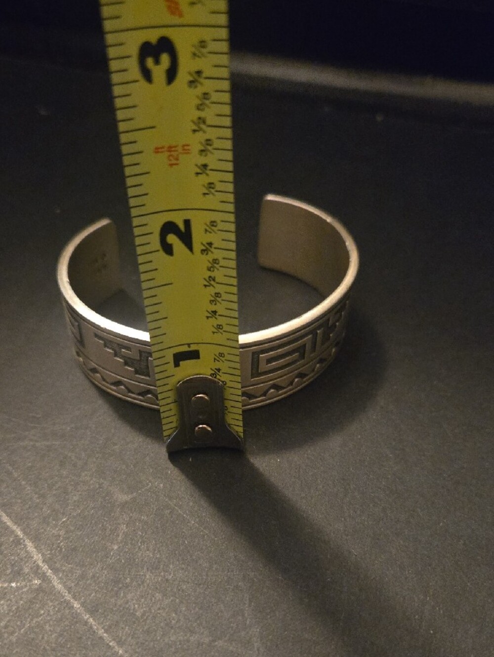 Stunning Vintage Hopi Silver Kabana Cuff Bracelet - Picture 9 of 10